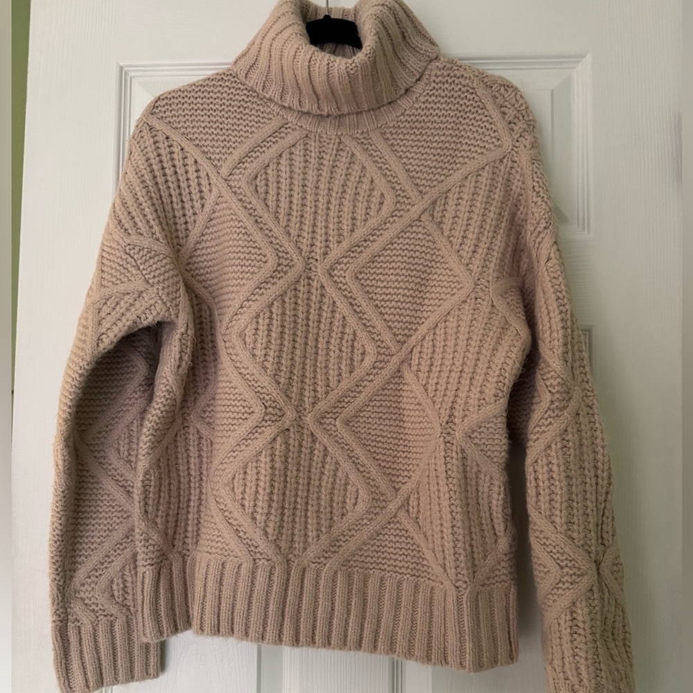 Caslon Cozy Tan Turtleneck Sweater